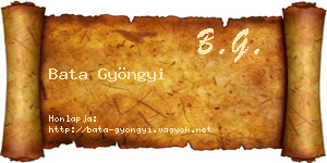 Bata Gyöngyi névjegykártya