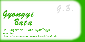 gyongyi bata business card